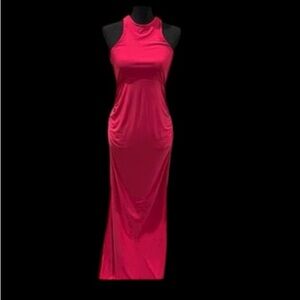 sachin and babi light blue dress CLUB L Lesley Brown Plunge-neck Maxi Dress UK 8 – Reliked main image 1